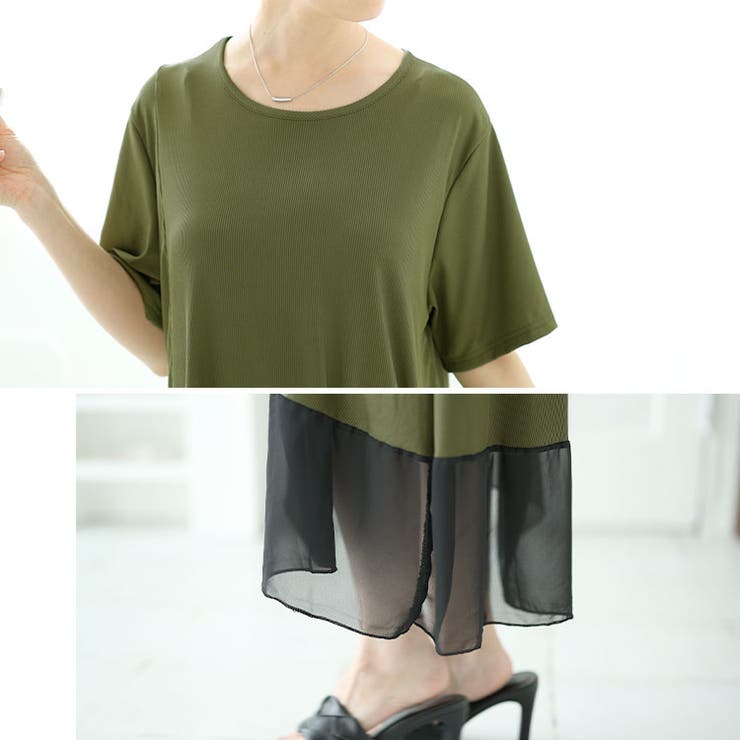 大きいサイズレディース ワンピース ビックポケット付きアシンメトリーワンピース | GOLDJAPAN　大きいサイズ専門店 | 詳細画像6 