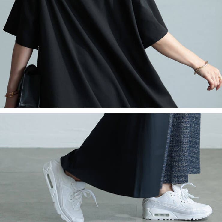 大きいサイズレディース ワンピース ラメツイード切り替えVネックワンピース | GOLDJAPAN　大きいサイズ専門店 | 詳細画像6 