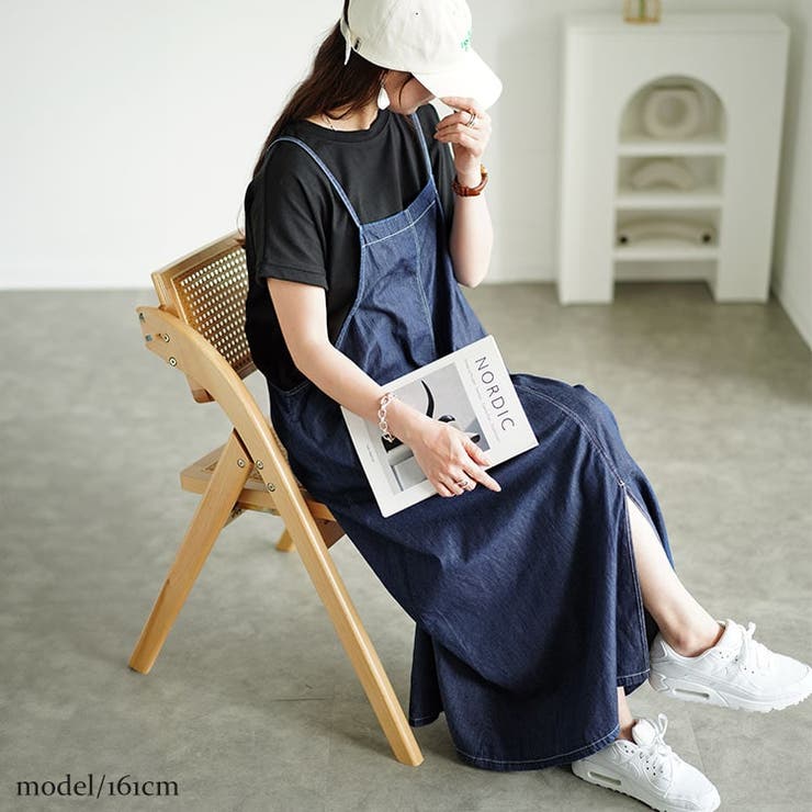 大きいサイズレディース ワンピース ラウンドネックTシャツ＆デニムキャミワンピ2… | GOLDJAPAN　大きいサイズ専門店 | 詳細画像13 