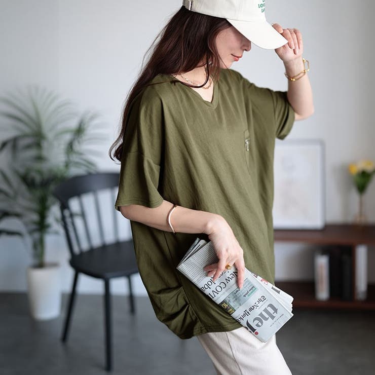 大きいサイズレディース トップス Tシャツ[品番：GJ000021071