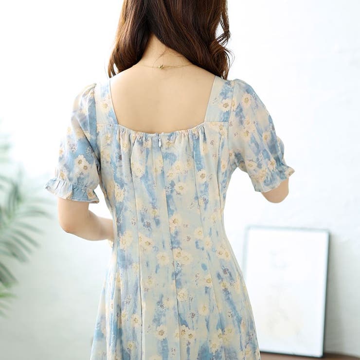 大きいサイズレディース ワンピース パールネック花柄ロングワンピース | GOLDJAPAN　大きいサイズ専門店 | 詳細画像12 