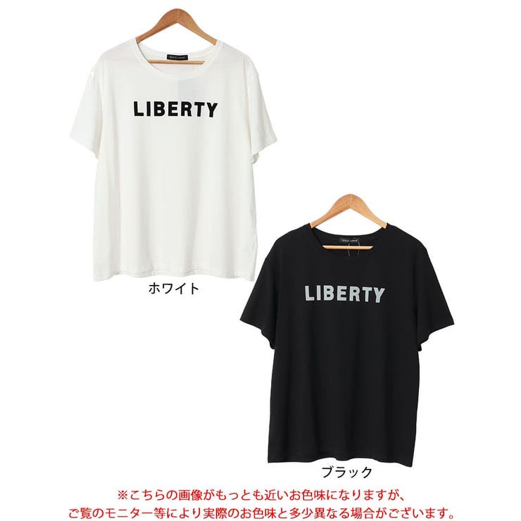 フロッキープリントロゴTシャツ