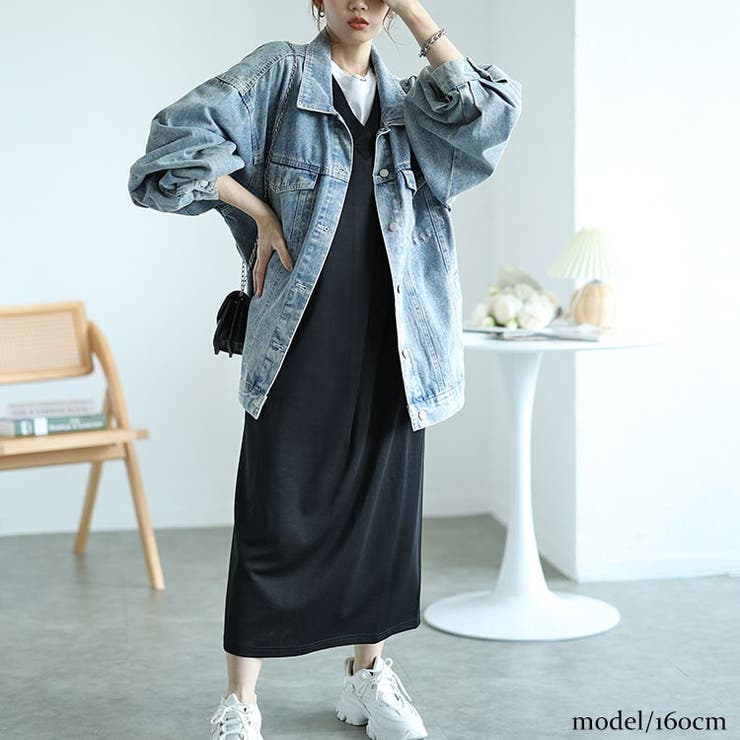 大きいサイズレディース ワンピース バックスリットフロントタックジャンパースカート | GOLDJAPAN　大きいサイズ専門店 | 詳細画像13 