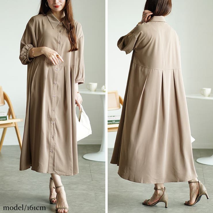 大きいサイズレディース ワンピース ウエストタックシャツワンピース | GOLDJAPAN　大きいサイズ専門店 | 詳細画像13 