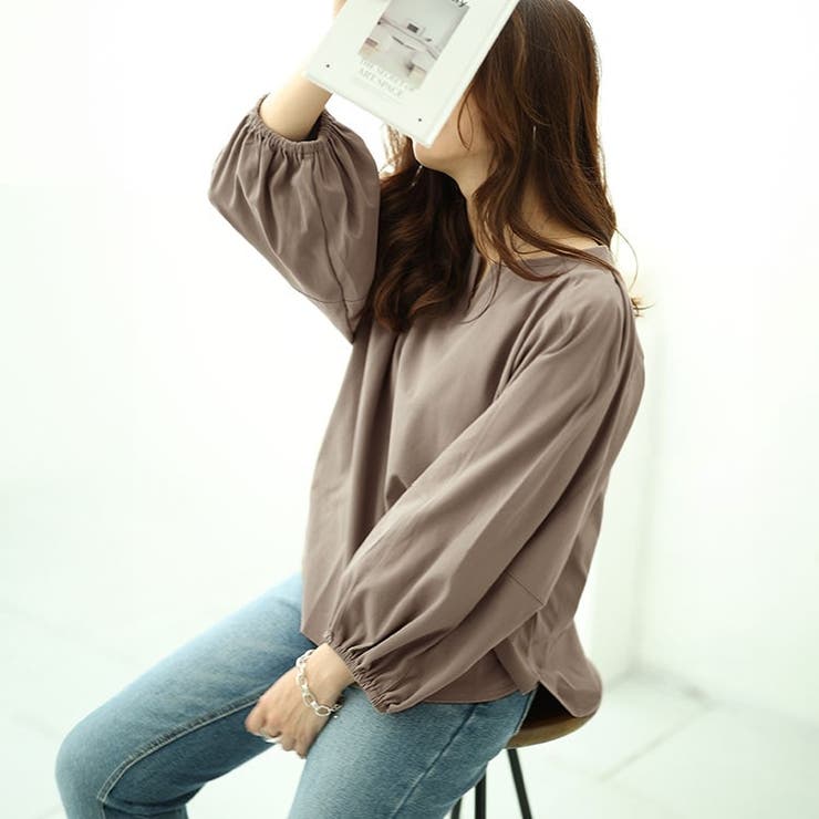 大きいサイズレディース トップス 肩タックボリュームスリーブキーネックプルオーバ… | GOLDJAPAN　大きいサイズ専門店 | 詳細画像9 