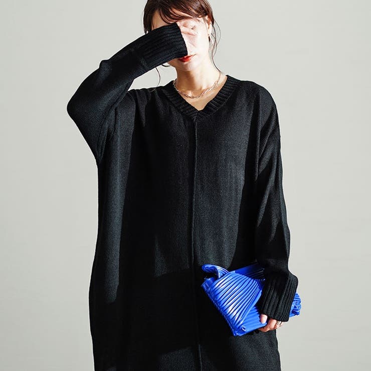 大きいサイズレディース ワンピース センターラインコクーンニットワンピース | GOLDJAPAN　大きいサイズ専門店 | 詳細画像9 