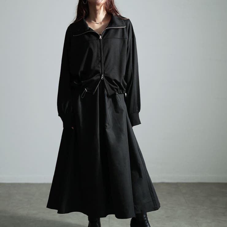 大きいサイズレディース ワンピース クロップドブルゾン＆異素材ノースリーブワンピ… | GOLDJAPAN　大きいサイズ専門店 | 詳細画像7 