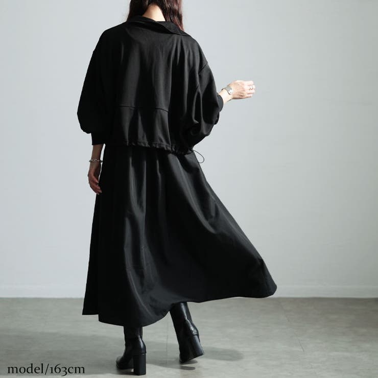 大きいサイズレディース ワンピース クロップドブルゾン＆異素材ノースリーブワンピ… | GOLDJAPAN　大きいサイズ専門店 | 詳細画像11 