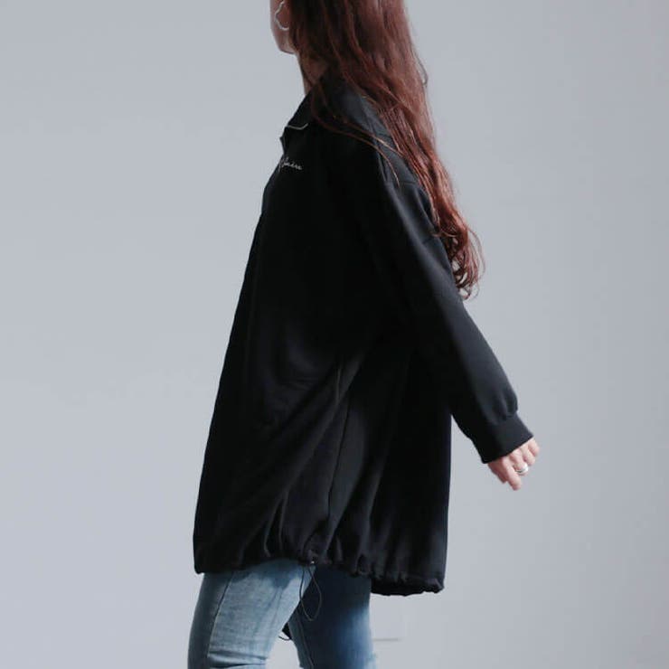 大きいサイズレディース チュニック リブ切り替えハーフジップチュニック | GOLDJAPAN　大きいサイズ専門店 | 詳細画像12 