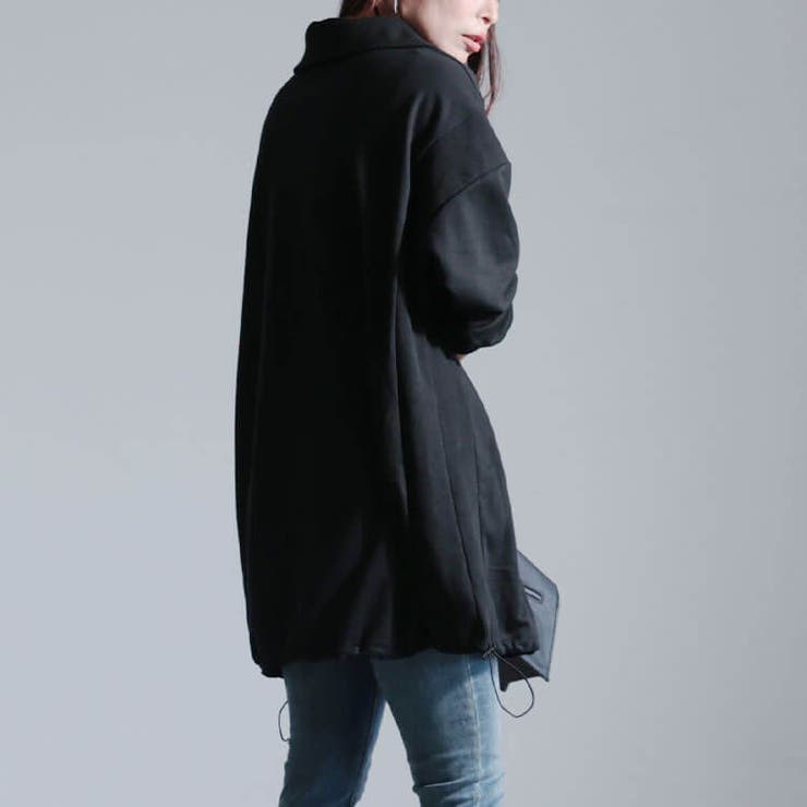 大きいサイズレディース チュニック リブ切り替えハーフジップチュニック | GOLDJAPAN　大きいサイズ専門店 | 詳細画像13 