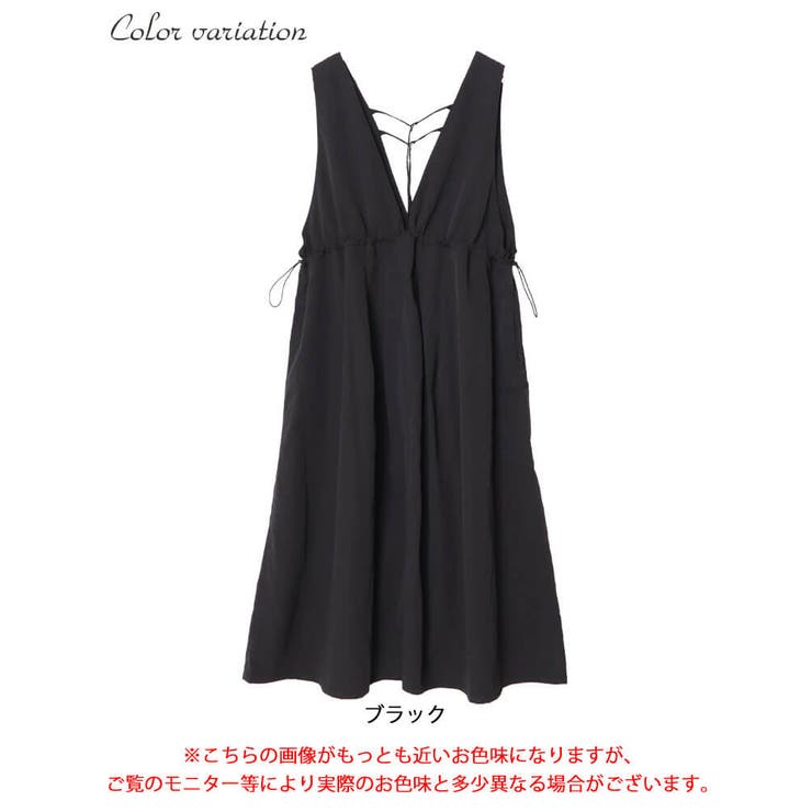 大きいサイズレディース ワンピース 深Vネックバックベルトジャンパースカート | GOLDJAPAN　大きいサイズ専門店 | 詳細画像16 