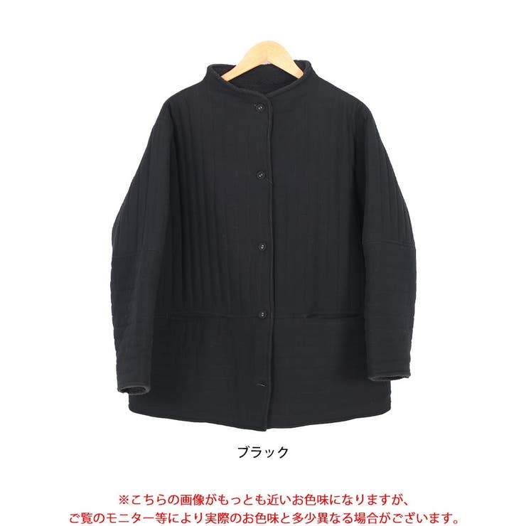 軽量ガーゼキルティング中綿ジャケット