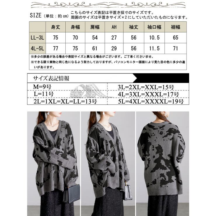 大きいサイズレディース トップス カーディガン | GOLDJAPAN　大きいサイズ専門店 | 詳細画像17 