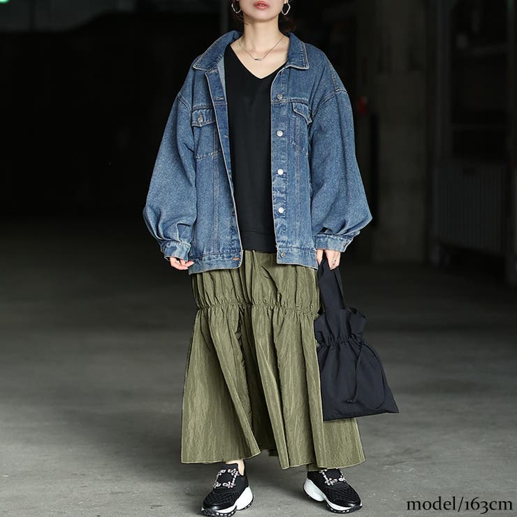 大きいサイズレディース ワンピース 異素材ドッキングギャザーワンピース | GOLDJAPAN　大きいサイズ専門店 | 詳細画像10 