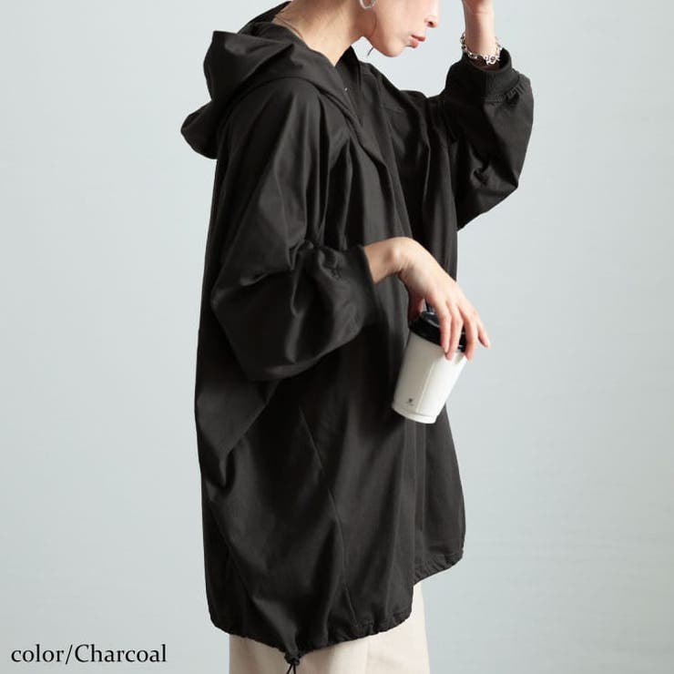 大きいサイズレディース チュニック 裾ドロストラグランパーカーチュニック | GOLDJAPAN　大きいサイズ専門店 | 詳細画像10 