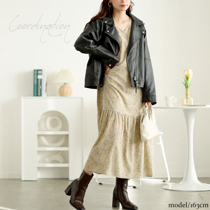 大きいサイズレディース ワンピース 前後2way花柄ティアードワンピース | GOLDJAPAN　大きいサイズ専門店 | 詳細画像6 