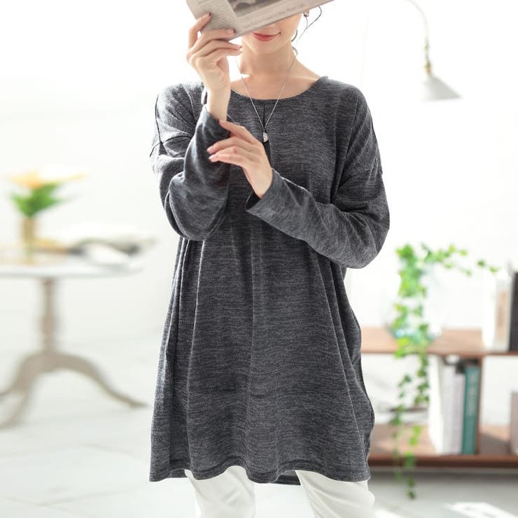 大きいサイズレディース チュニック 胸タックコクーン切り替えプルオーバー | GOLDJAPAN　大きいサイズ専門店 | 詳細画像13 