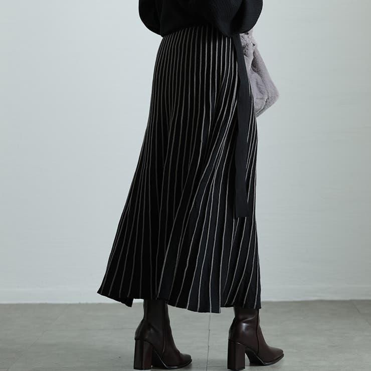 大きいサイズレディース ワンピース ストライプニットドッキングワンピース | GOLDJAPAN　大きいサイズ専門店 | 詳細画像10 