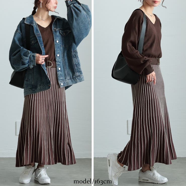 大きいサイズレディース ワンピース ストライプニットドッキングワンピース | GOLDJAPAN　大きいサイズ専門店 | 詳細画像13 