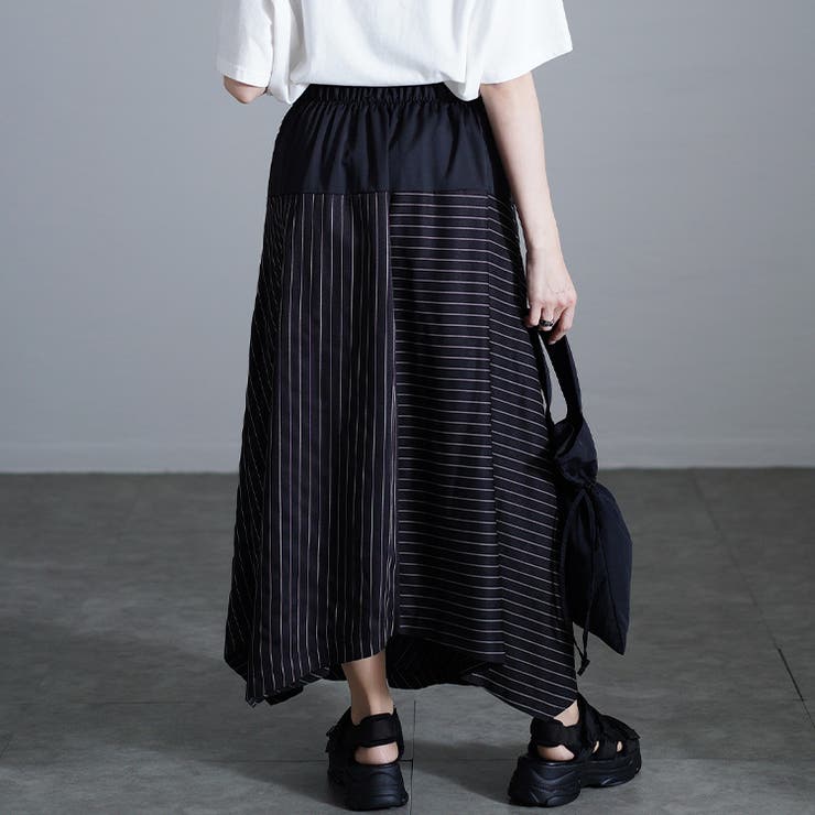 Giorgio Armani ストライプ フレアスカート 36 レディース