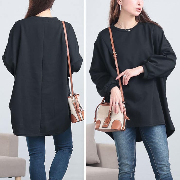 大きいサイズレディース チュニック タック入りテールカットコクーンチュニック | GOLDJAPAN　大きいサイズ専門店 | 詳細画像11 