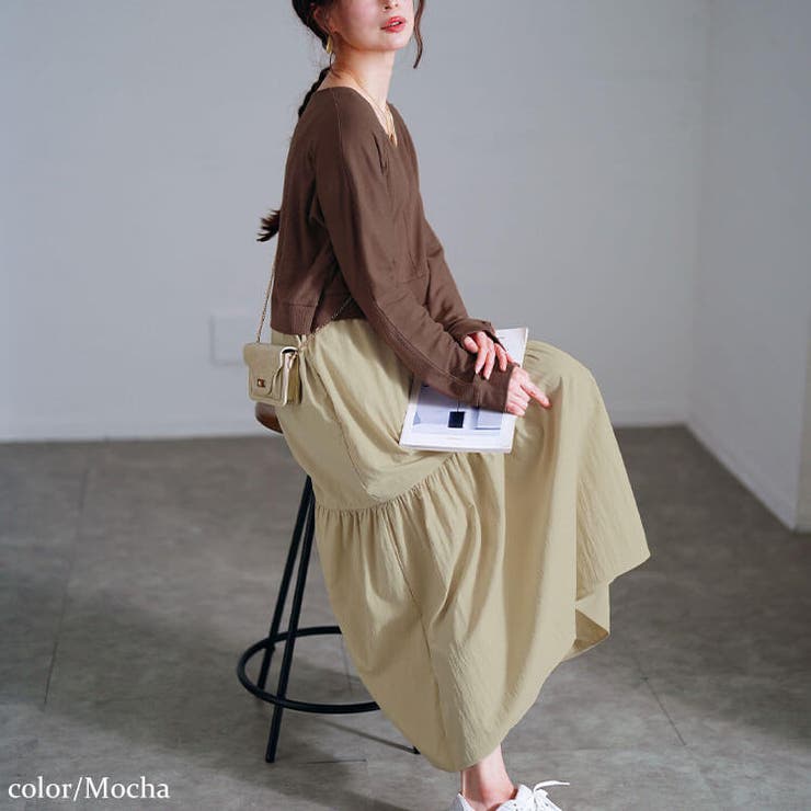 大きいサイズレディース ワンピース ハートネック切り替えティアードワンピース | GOLDJAPAN　大きいサイズ専門店 | 詳細画像9 