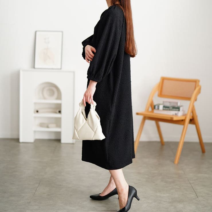 大きいサイズレディース ワンピース ネックレスチャーム付きラグランワンピース | GOLDJAPAN　大きいサイズ専門店 | 詳細画像8 