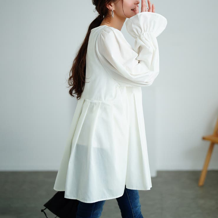 大きいサイズレディース チュニック キャンディスリーブタック切り替えチュニック | GOLDJAPAN　大きいサイズ専門店 | 詳細画像12 