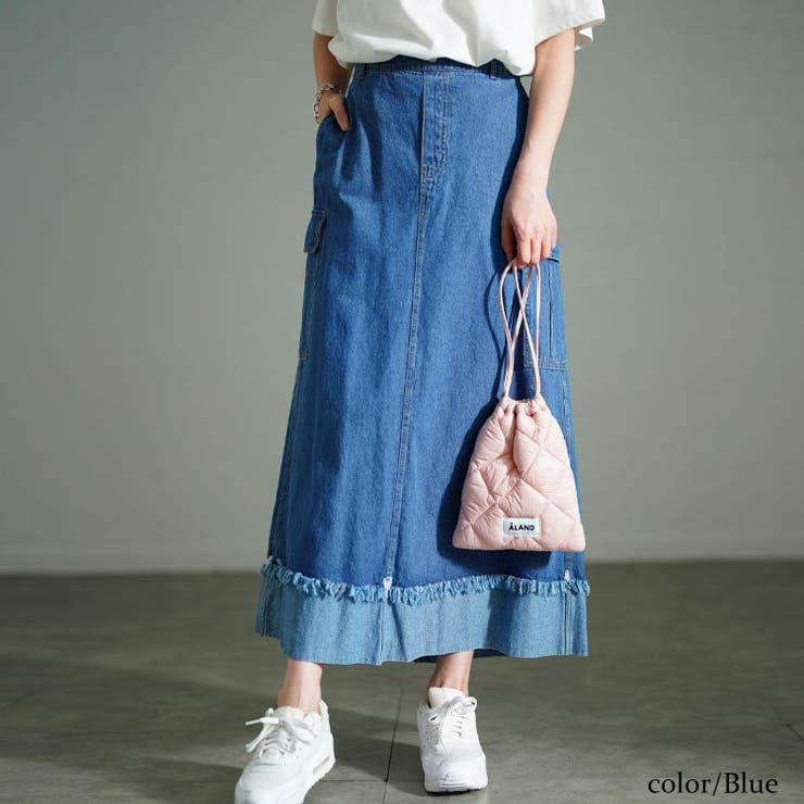 バックスリットデニムタイトスカート