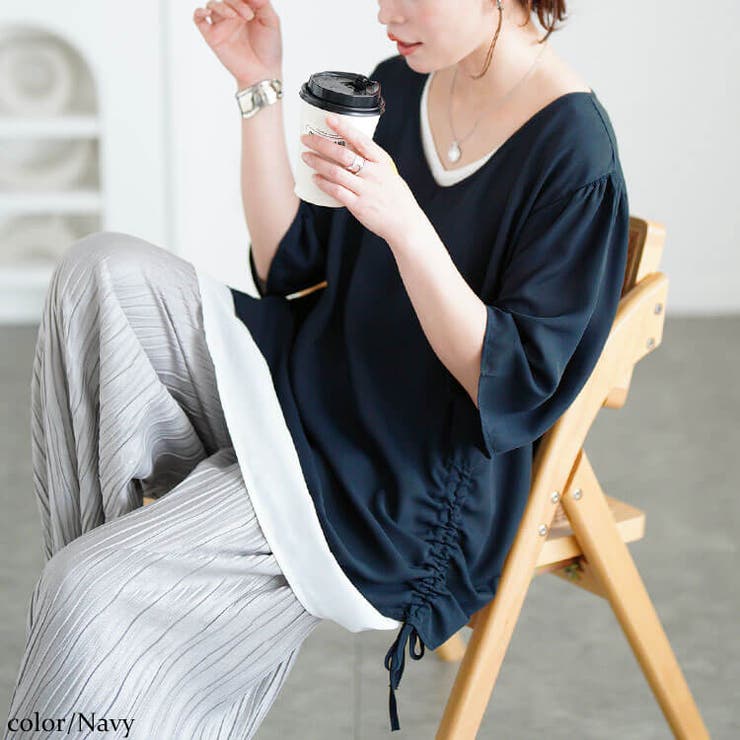 ドロストフェイクレイヤードチュニック