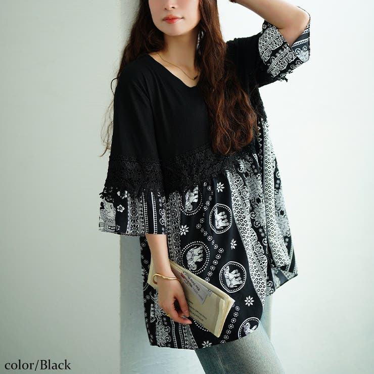 大きいサイズ レディース チュニック[品番：GJ000022285