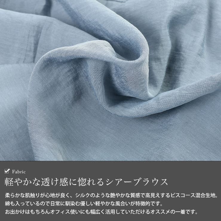 ボリュームスリーブクロップドシアーブラウス