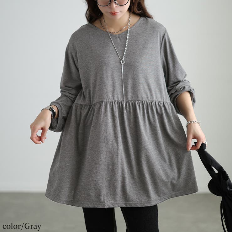 大きいサイズレディース チュニック Vネックペプラムチュニック | GOLDJAPAN　大きいサイズ専門店 | 詳細画像10 