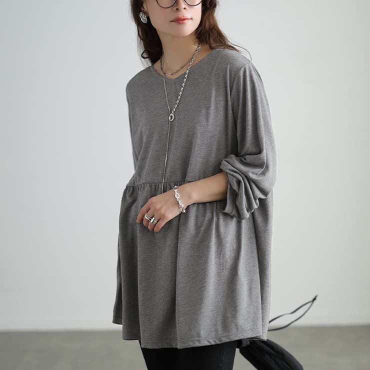 大きいサイズレディース チュニック Vネックペプラムチュニック | GOLDJAPAN　大きいサイズ専門店 | 詳細画像11 