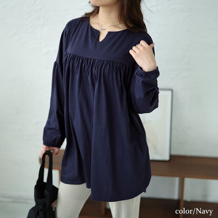 ネイビー | 大きいサイズ レディース トップス | GOLDJAPAN　大きいサイズ専門店