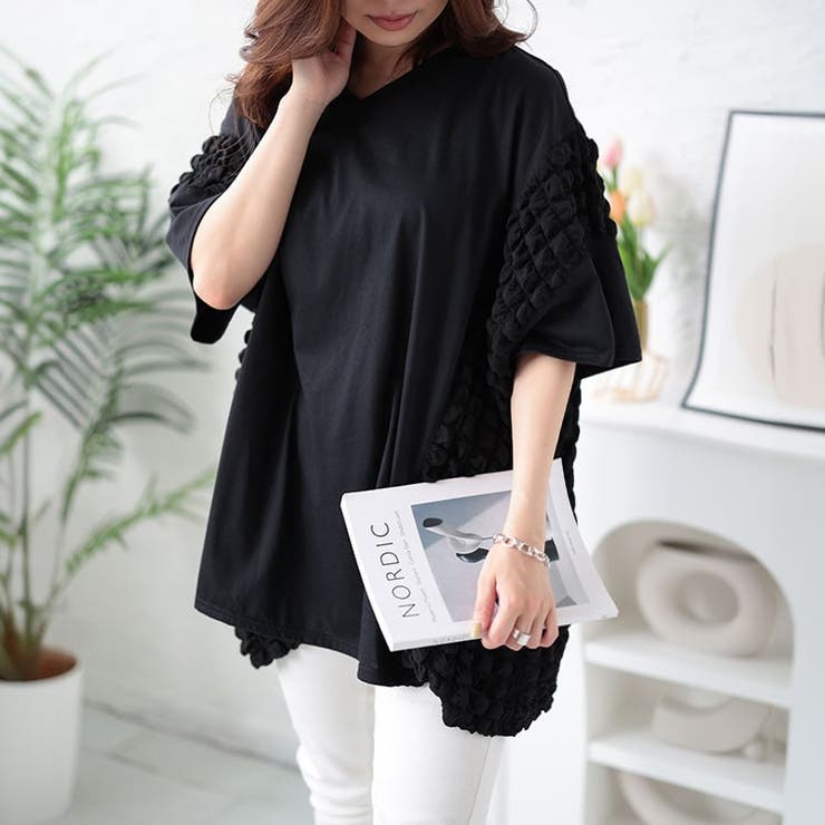 ブラック | 大きいサイズ レディース チュニック | GOLDJAPAN　大きいサイズ専門店