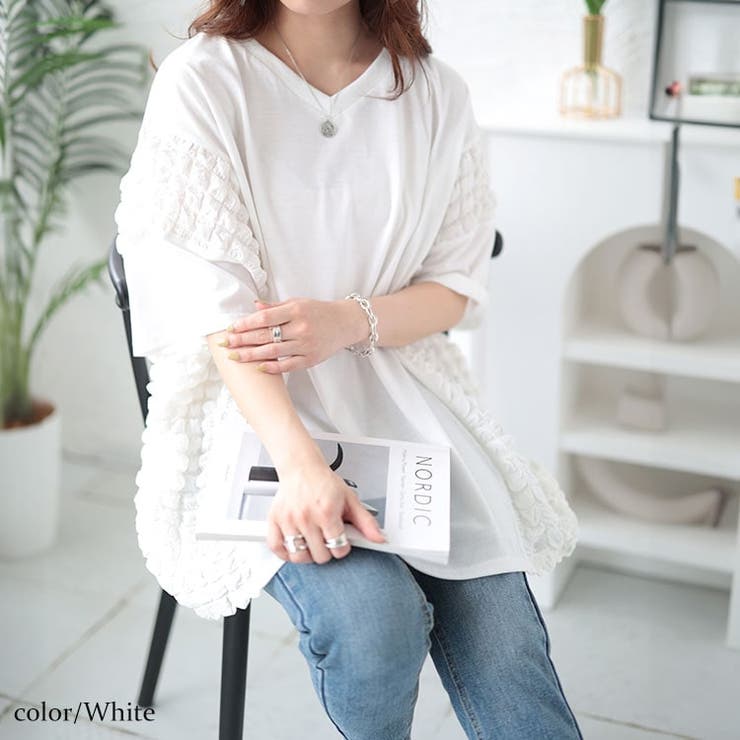 ホワイト | 大きいサイズ レディース チュニック | GOLDJAPAN　大きいサイズ専門店