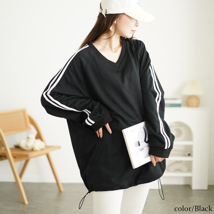 ブラック | 大きいサイズレディース トップス トレーナー | GOLDJAPAN　大きいサイズ専門店