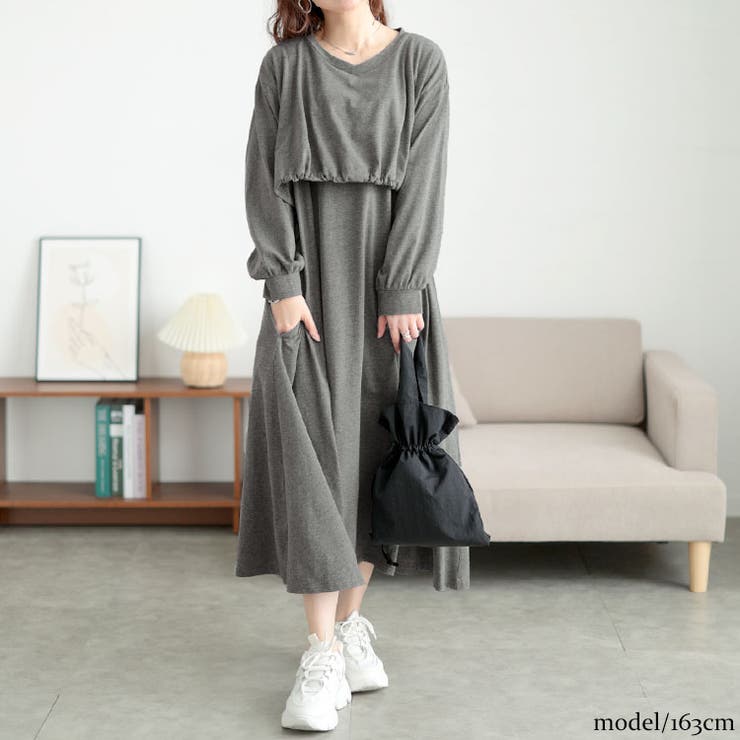 グレー | 大きいサイズ レディース ワンピース | GOLDJAPAN　大きいサイズ専門店