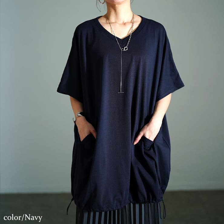 ネイビー | 大きいサイズ レディース チュニック | GOLDJAPAN　大きいサイズ専門店