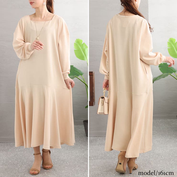 ベージュ | 大きいサイズ レディース ワンピース | GOLDJAPAN　大きいサイズ専門店