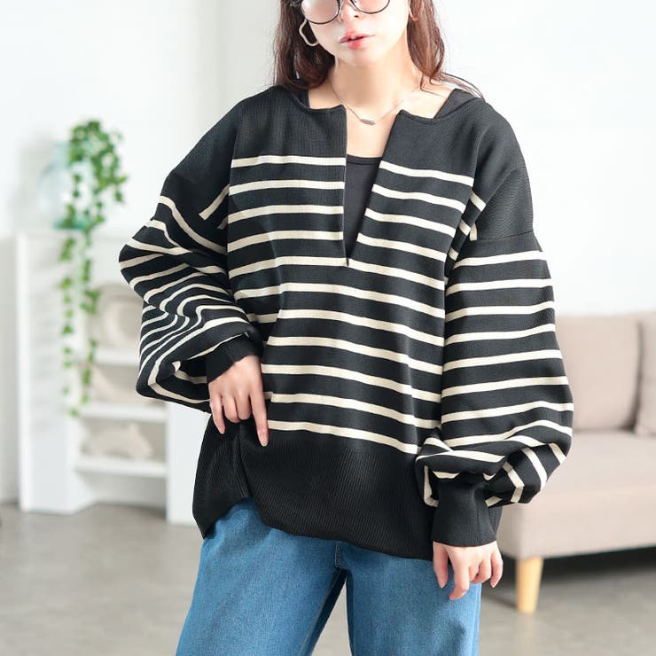 ブラック×オフ | 大きいサイズ レディース トップス | GOLDJAPAN　大きいサイズ専門店