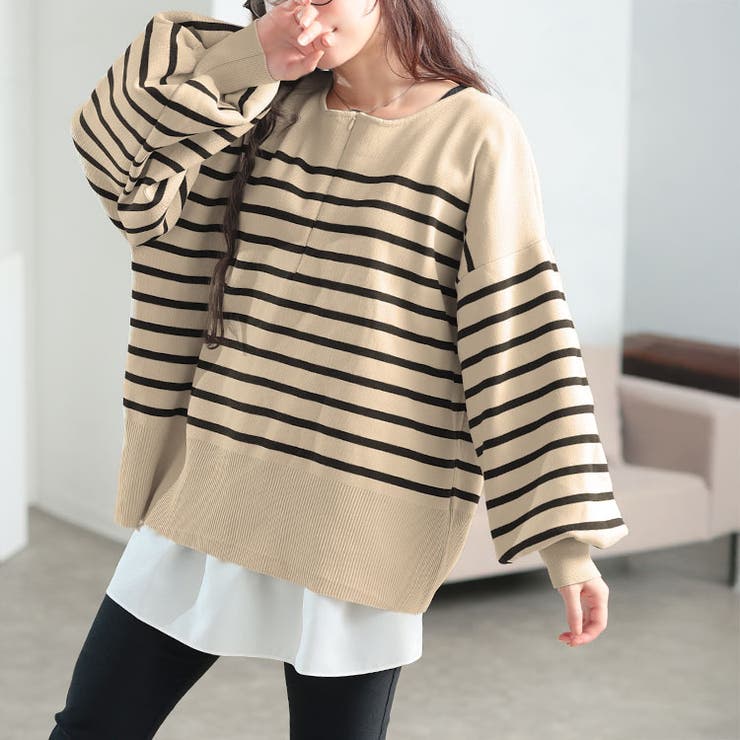 オフ×ブラック | 大きいサイズ レディース トップス | GOLDJAPAN　大きいサイズ専門店