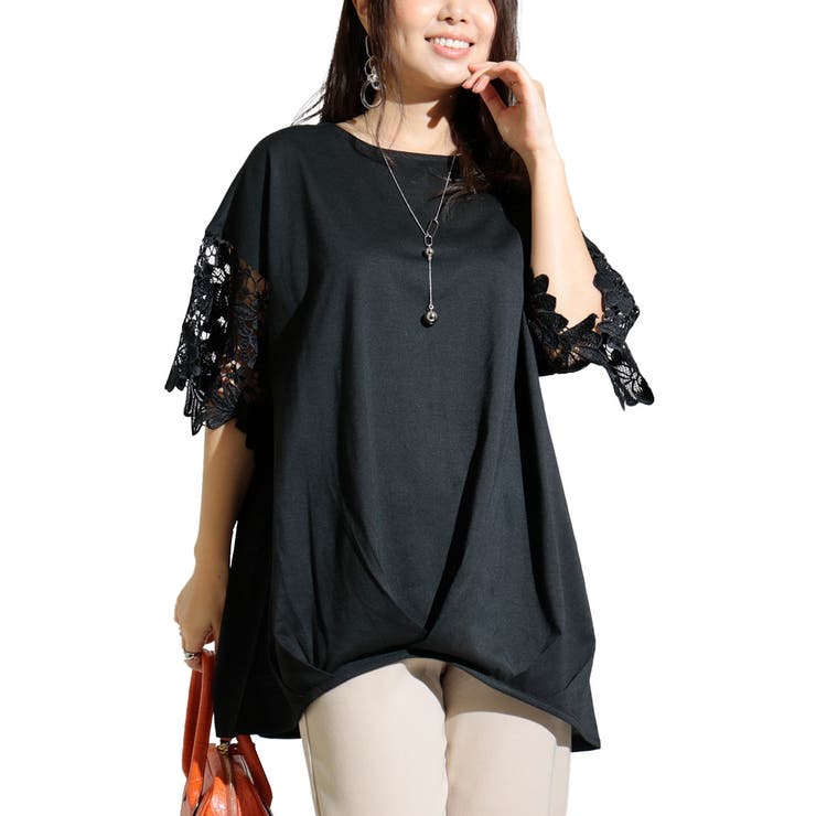 ブラック | 大きいサイズ レディース トップス | GOLDJAPAN　大きいサイズ専門店