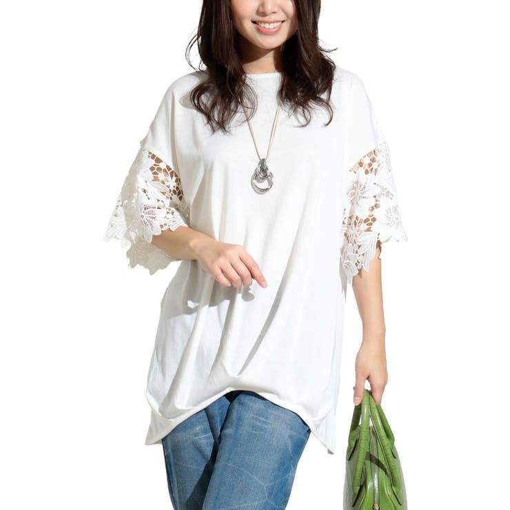 ホワイト | 大きいサイズ レディース トップス | GOLDJAPAN　大きいサイズ専門店