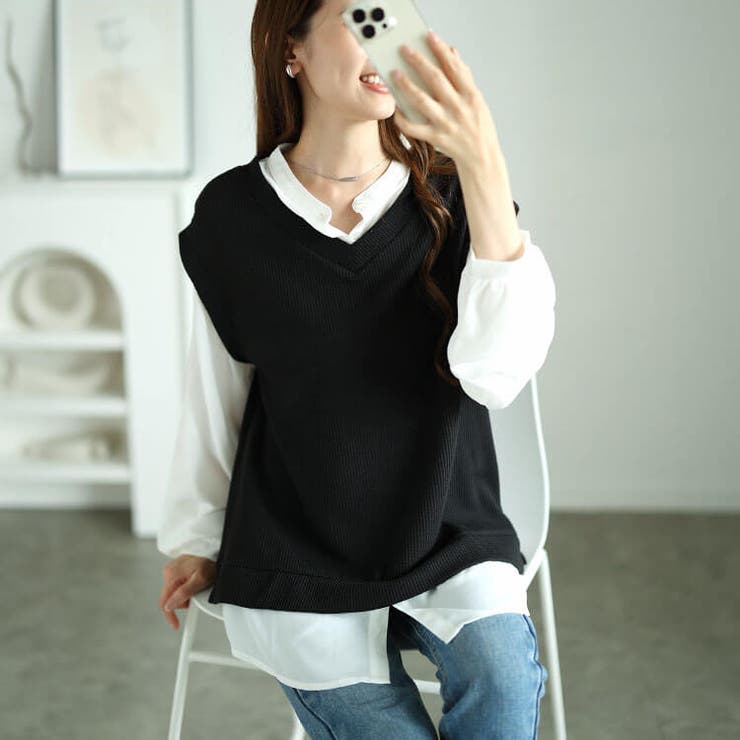 ブラック | 大きいサイズレディース トップス シャツ | GOLDJAPAN　大きいサイズ専門店