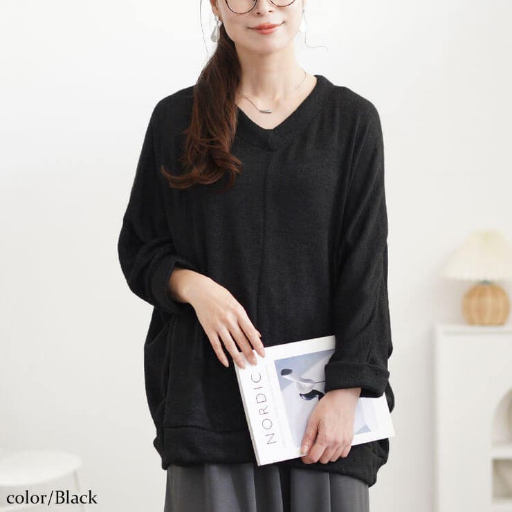 ブラック | 大きいサイズレディース トップス カットソー | GOLDJAPAN　大きいサイズ専門店