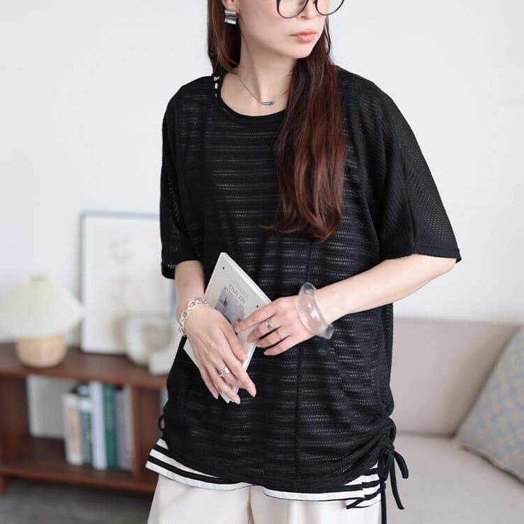 ブラック | 大きいサイズ レディース トップス | GOLDJAPAN　大きいサイズ専門店