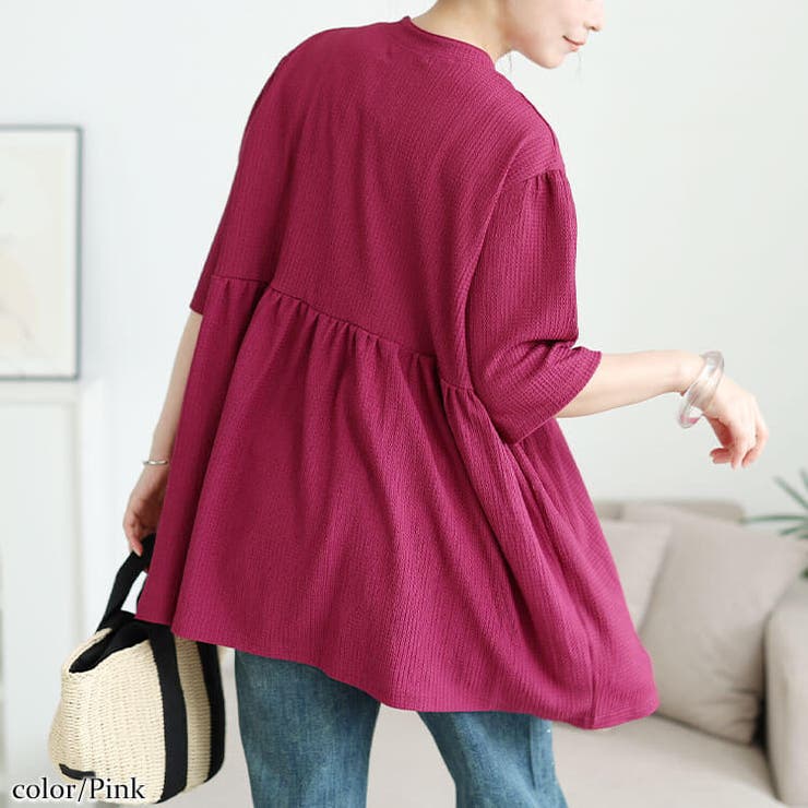 ピンク | 大きいサイズ レディース チュニック | GOLDJAPAN　大きいサイズ専門店