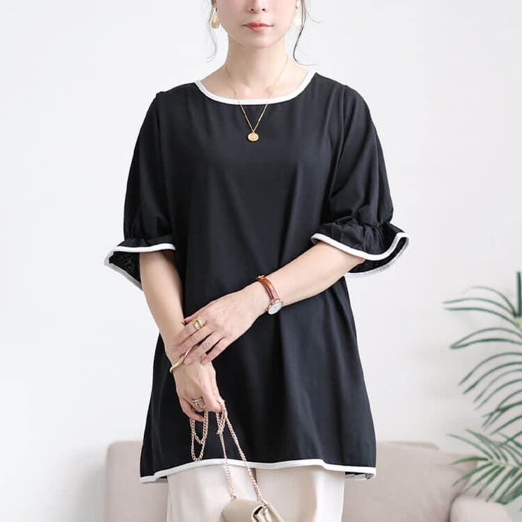 ブラック | 大きいサイズ レディース チュニック | GOLDJAPAN　大きいサイズ専門店